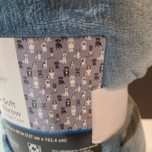 Frenchie Poodle Husky Collie Throw